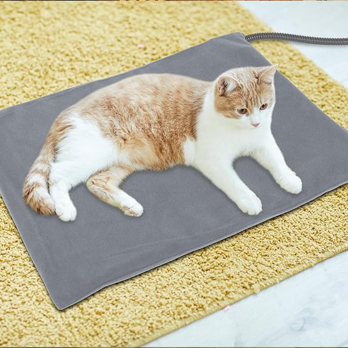 Outdoor Heating Pad for Cats,Cat Warming Pad for Feral Cats Outside, Cat Warmer with Timer, Pet Heating Pads for Cats Indoor,Electric Heating Pad for Outdoor Cat House,Heated Cat Pad