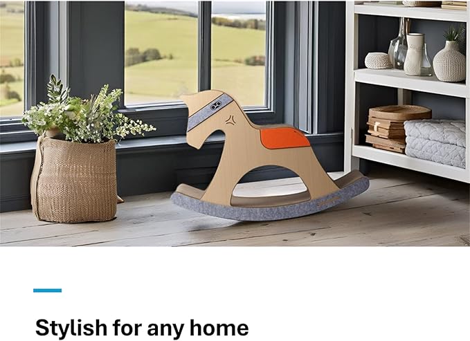 Rocking Horse Cat Tree - Vintage 3-in-1 Scratcher, Lounger, and Play Toy with Nostalgic Wooden Design, Cute and Multi-Functional Cat Furniture