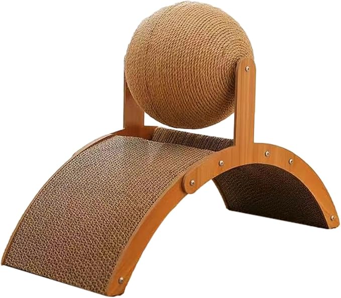 Cat Scratch Pad, Ferris Wheel Design, Suitable for Cat Play, Interaction, Nail Grinding, Bite Resistant. (Arch, Middle)
