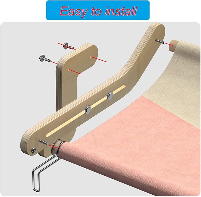 YSG Windowsill,Bedside,Chair Back,Drawer Perch for Cat,Easy to Assemble and Use Cat Bed,Making The Most of Space,Durable and Stable Cat Shelf Bed