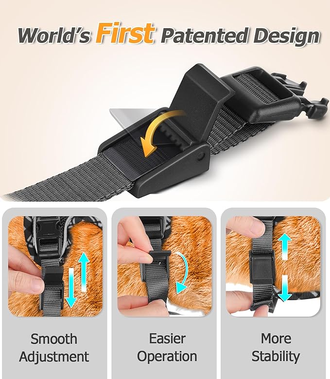 Halypet Cat Harness and Leash Set [H500 Pro Escape Proof Cat Harness for Walking, Adjustable Breathable Soft Travel Cat Leash, Reflective Strips Kitten Harness