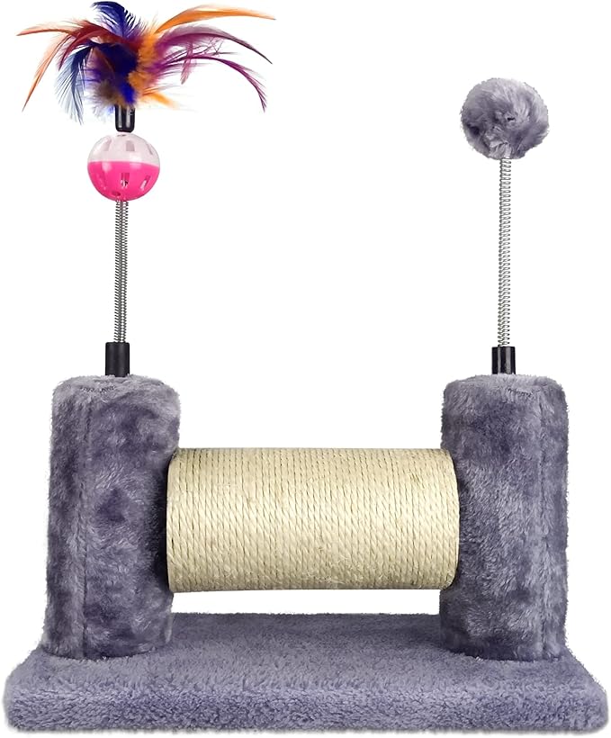 Scratching Post with Kitten Playful Toy, Good for Pets to Practice Their Claws