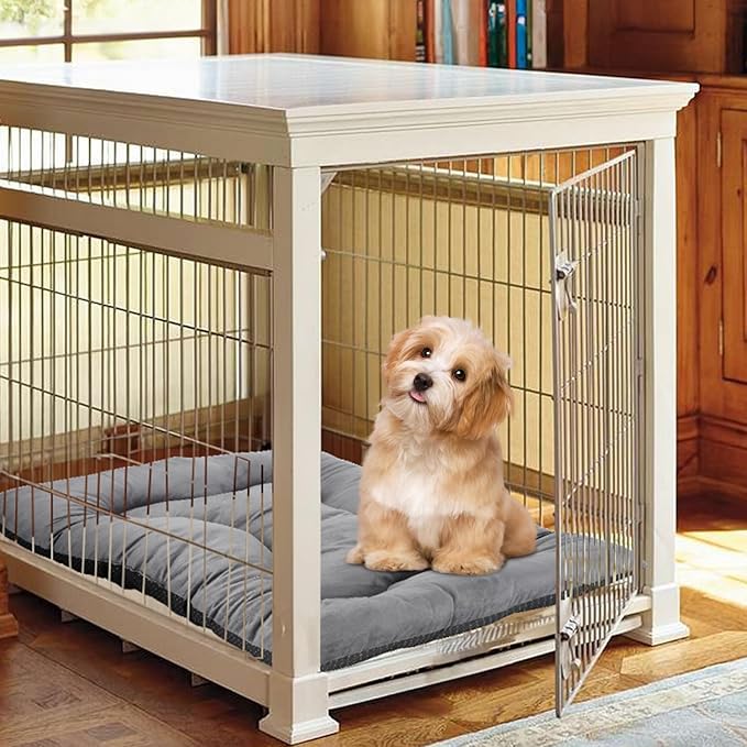 Nobleza Warm Dog Sleep Bed Mat for Cold, Winter Self-Heating Beds Pet Cat Crate Pad Fluffy Comfy Kennel Anti-Slip for Small Medium Dog Kitten, Lightweight Sleeping Dog Travel Mat for Outdoor Indoor