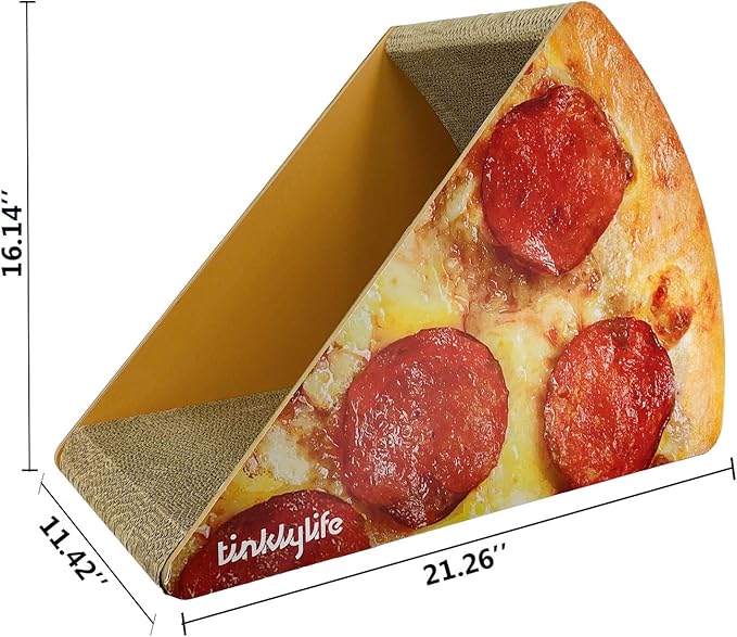 Cat Condo Scratcher Cardboard, Looking Well with Delicious Pizza Shape Cat Scratching House Bed Furniture Protector