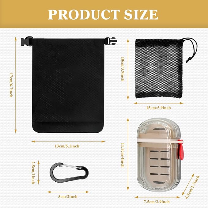 6 Pcs Travel Soap Bag, Waterproof Leakproof Quick Dry Bar Soap Travel Container, Soap Saver Pouch for Camping, Hiking, Hotel Essentials, Portable Soap Holder Travel Case, Soap Travel Bag