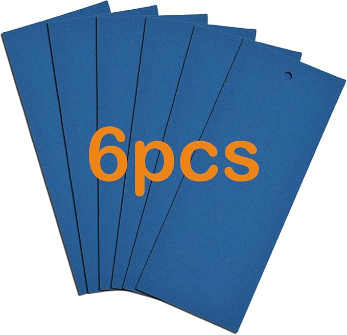 6 PCS Cat Nail File Scratching Strips,5.5x14.6''Nail File for Cats Scratch Liner,Cat Nail File Scratcher with Hanging Hole Peel Stick Kitten Scratching Manicure Strips for Litter Box(Blue)