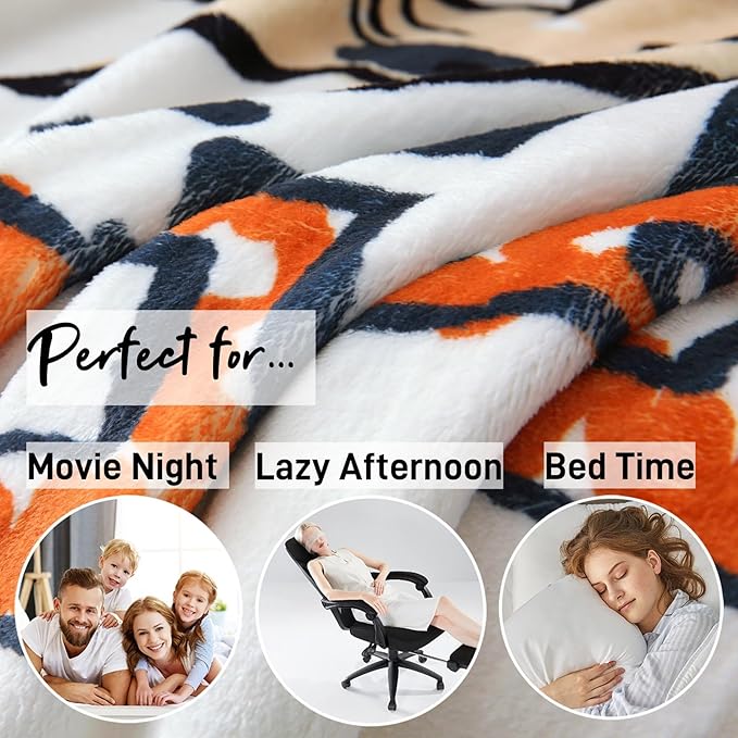 2025 Best Gift Cat Original Designer Throw Blanket, Warm Soft Cute Cat Lover Gifts for Women, Cat Mom Gifts for Cat Lovers, Funny Cat Themed Gifts Blanket for Kids, Birthday Christmas, White