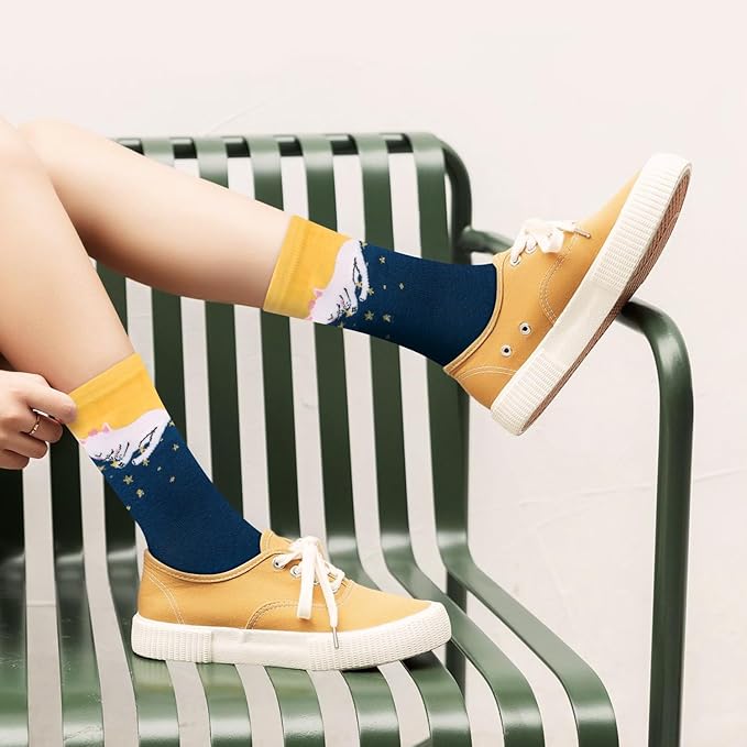 AGRIMONY Women's Cat Socks Cute Animal Socks Dog Valentines Easter Fun Gifts for Women