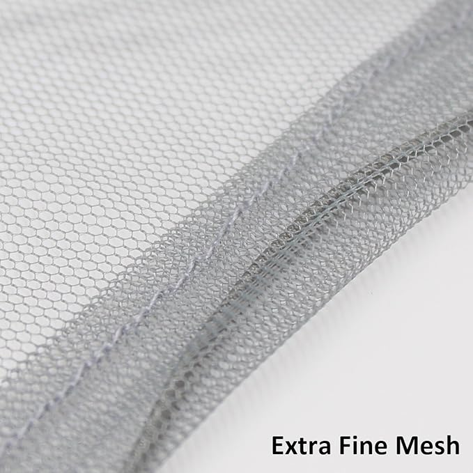 Anvin Mosquito Head Mesh Nets Gnat Face Netting for No See Ums Insects Bugs Gnats Biting Midges from Any Outdoor Activities, Works Over Most Hats Comes with Free Stock Pouches (3pcs, Grey)