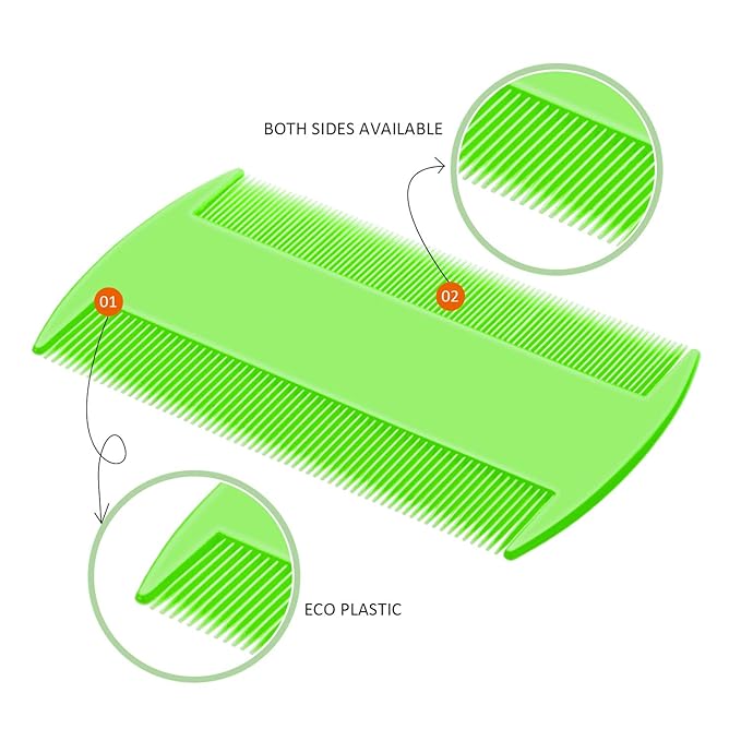 6 Pieces Pet Lice Combs Dog Grooming Flea Comb Cat Tear Stain Comb for Removal Dandruff, Hair Stain, Nit (Pink, Green, Purple, Yellow)