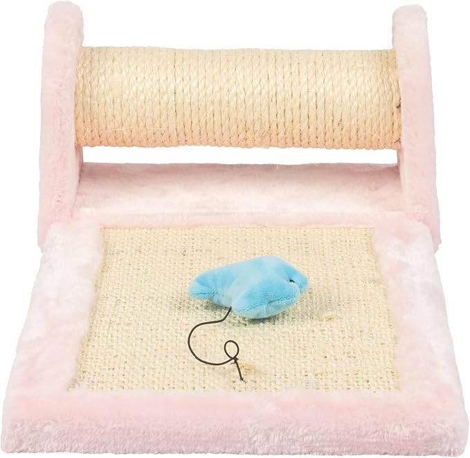 Armarkat Rolling Cat Scratcher Toy, Real Wood Sisal Scratching Board for Cats Training