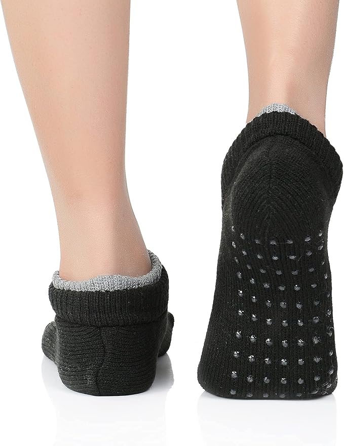 American Trends Fuzzy Socks for Women with Grippers Non Slip Christmas Socks