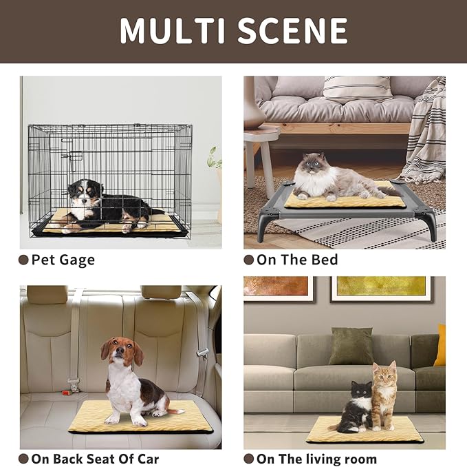 Self-Warming Cat Bed Indoor/Outdoor Super Soft Self Heating Pet Mat Washable Thermal Pad for Cat & Dog 21x15.7 inch