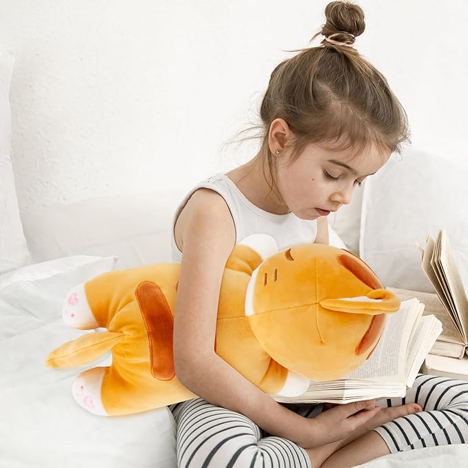 Achwishap Cat Stuffed Animal,Cat Plush Pillow,Soft Kitten Plush Kawaii Hugging Pillow,Cute Plush Toys Cuddle Plushie for Kids Adults Gifts Birthday(Orange Cat,14”)