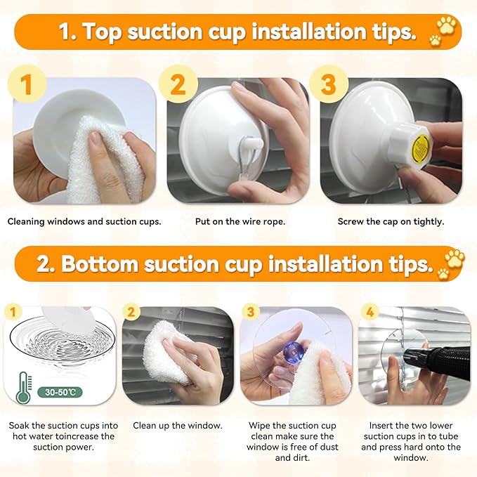 Cat Hammock for Window, Cat Window Perch for Indoor Cats,Resting Pet Bed Mounted for Kitty Pet Kitten Cat Beds, Cat Shelves Hold Up to 40 Pounds, Suitable for Window Width Over 30in