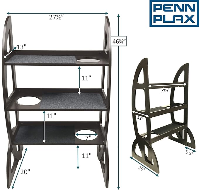Penn-Plax Hanging Cat Tree Contemporary Cat Walk – 2 Different Setups: Free Standing or Door Hanging