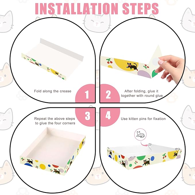 30 Pack Disposable Cat Litter Box, Foldable Paper Litter Box, Travel Cat Litter Box,Non Clumping Durable and Waterproof,Low Entry Easy Disposal,Portable(13.6x9.7x1.9 in)