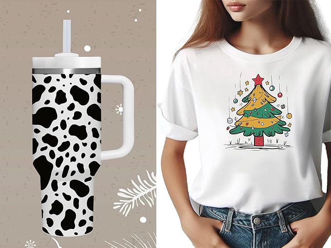 AMZUShome 40 OZ Cow Print Tumbler with Handle.Unique Birthday Christmas Gifts for cow print lover.Personalized 40 OZ Cow Print Tumbler Gifts for Women Men.