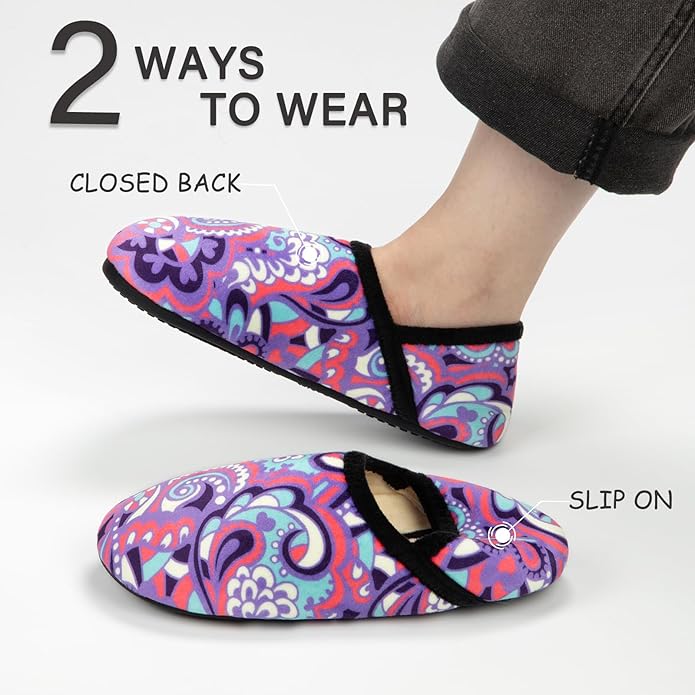 ATHMILE House Slippers for Women Men Indoor Barefoot Slippers Socks Furry Slip on House Shoes Cozy Comfy Slippers for Home Bedroom Travel Yoga