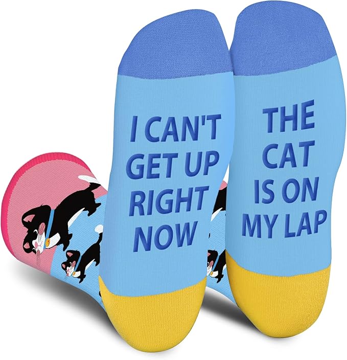 AGRIMONY Funny Cat Dog Socks for Women Teen Girls-Animal Novelty Cute Socks-Mothers Day Cat Dog Mom Gifts Stocking Stuffers