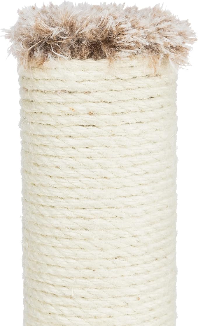 TRIXIE Lola Scratching Post with Grooming Brush, Durable Sisal, 24-in Tall, Brown