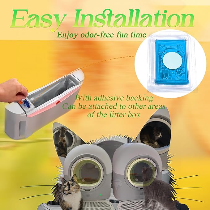 12 PCS Automatic Litter Box Deodorizer Gel Compatible with ABRCT HHOLOVE Self-Cleaning Cat Litter Box, Odor Deodorant for MeoWant LR01 Smart Cat Litter Box, Pet Odor Eliminator