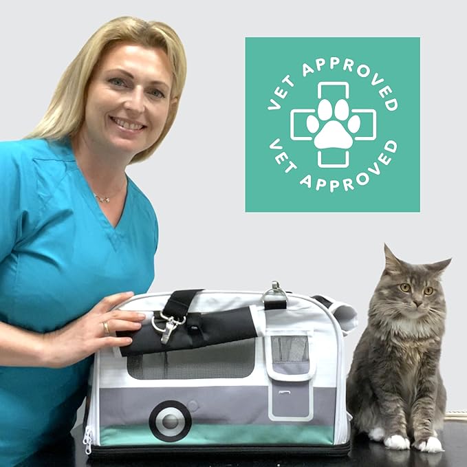 2-in-1 Premium Cat Carrier & Hideaway. Calming Carrier for Anxious Cats. Recommended by Veterinarians. Airline Approved, Soft-Sided, Expandable & Collapsible,17" x 11" x 11", Easy to Clean