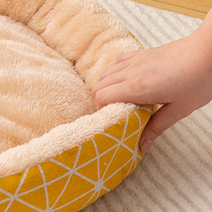 GeRRiT Universal Cat Bed Pet Mat Dog Bed Dog House Pad Round Nest Warm Pet Nest,M(18x18x4)