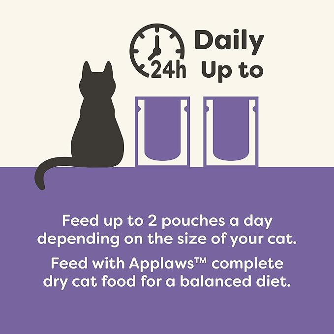 Applaws Natural Wet Cat Food in Broth, Limited Ingredient Wet Cat Food Pouches, No Additives, Made with Natural Ingredients, Cat Food Fish Variety Pack in Broth (12 x 2.47oz Pouches)