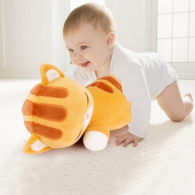 Achwishap Cat Stuffed Animal,Cat Plush Pillow,Soft Kitten Plush Kawaii Hugging Pillow,Cute Plush Toys Cuddle Plushie for Kids Adults Gifts Birthday(Orange Cat,14”)