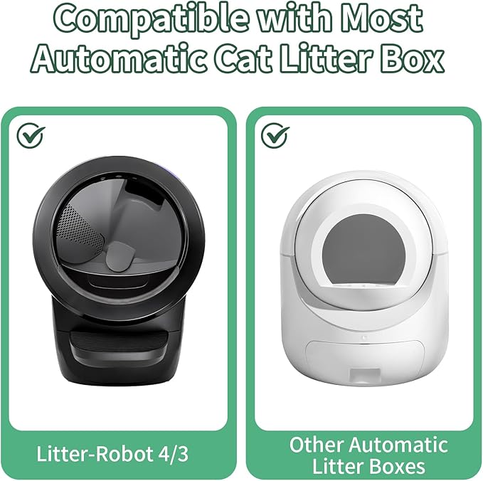 120 Count Cat Litter Box Liners for Automatic Cat Litter Box and Litter-Robot 4/3, Heavy-Duty, Extra Thick, Economy Bulk Pack