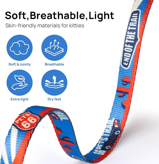 Cat Harness and Leash Set, Adjustable Cat Harness Escape Proof, Comfortable Walking Travel Kitten Harness for Small Medium Large Cats （Trail 66）