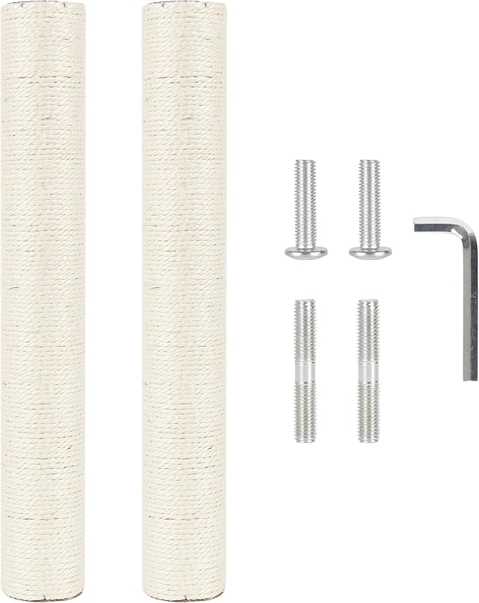 2.9in 7.4cm Diameter Cat Tree Scratching Post Replacement Pole Parts (M10, 50cm/19.7in)