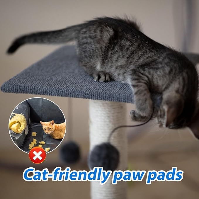 Climbing Cat Scratcher Mat, DIY Climbing Cat Scratcher Cat Scratching Post Wall Cat Scratcher Self Adhesive Scratch Pad for Tree Cat Shelf Steps Couch Furniture DIY Protector