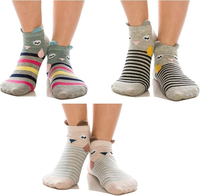 9 Pairs of Women's Socks Cute & Funny Animal Cotton Socks