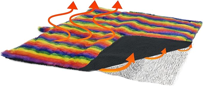 WALOO Pets Self Heating Thermal Cat Mat & Napping Pad (Rainbow)