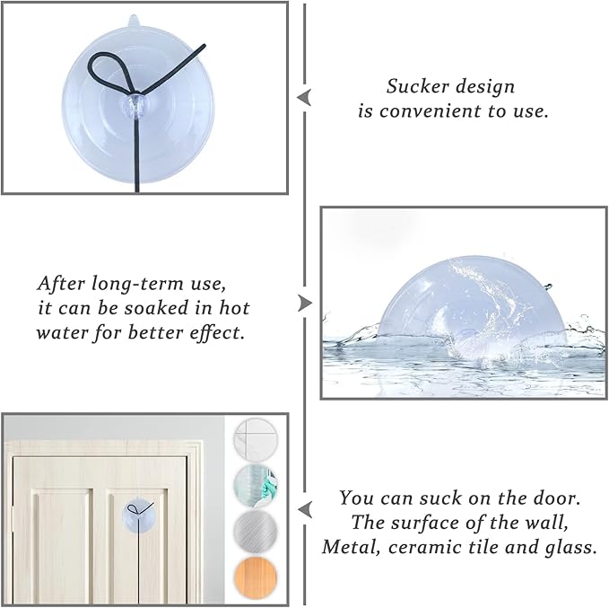 Andiker 5Pcs Interactive Cat Toys for Indoor Cats, Triangular Hook Door Frame Cat Toy with The Adjustable Elastic Rope Cat Mouse Toy and 4pcs Cats Springs Self-Playing Cat Catching Toys (Sucker)