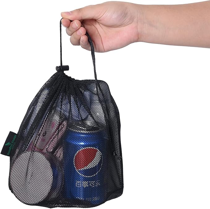 5pcs Nylon Mesh Bag Travel Stuff Sack Sports Equipment Bag BVP04