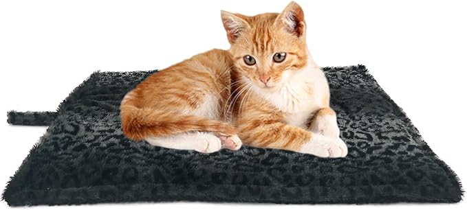 WALOO Pets Self Heating Thermal Cat Mat & Napping Pad (Leopard Gray)