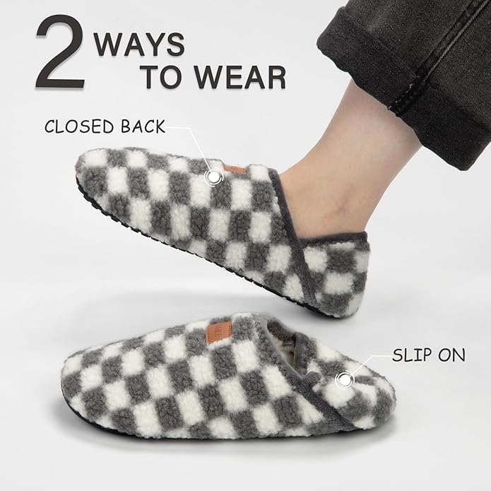 ATHMILE House Slippers for Women Men Indoor Barefoot Slippers Socks Furry Slip on House Shoes Cozy Comfy Slippers for Home Bedroom Travel Yoga