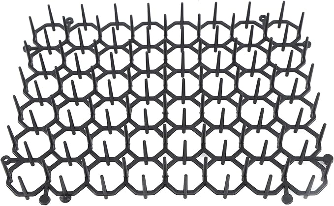 TOPINCN 12 Pack Cat Repellent Mat, Cat Deterrent Mat Cat Spike Mat Anti Cat Mat Scat Mat for Outdoor Garden Window Sofa, Plastic Cat Deterrent Furniture Plant Protectors from Cats Dogs