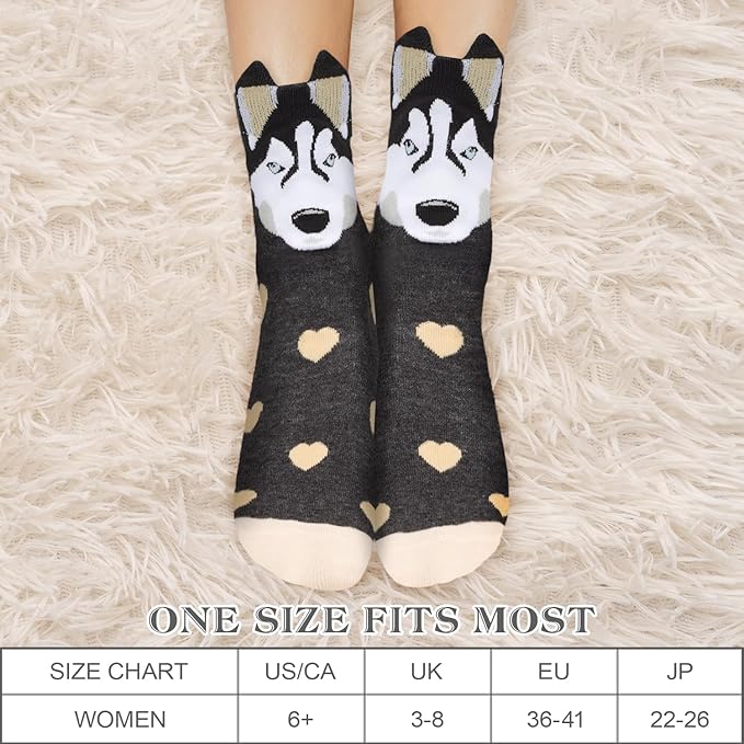 AGRIMONY Women's Cat Socks Cute Animal Socks Dog Valentines Easter Fun Gifts for Women