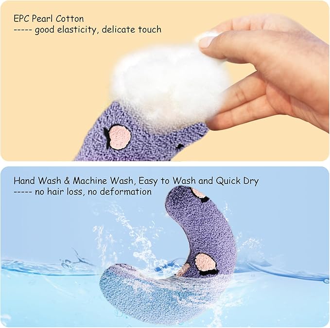 ucho Cats Kitten Pillow Cat Nap Plush, Kitty Purr Soothing Plush Cat Toy,Soft Fluffy Warming Pillow, Pet Calming Toy for Joint Relief Sleeping Improve Purple