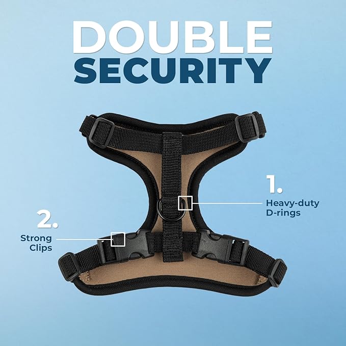 Voyager Escape Proof Cat Harness and Leash Set with Reflective Stitching, Neoprene Handle 5ft - Supports Small, Medium and Large Cats, Kittens for Walking by Best Pet Supplies - Army, XXS