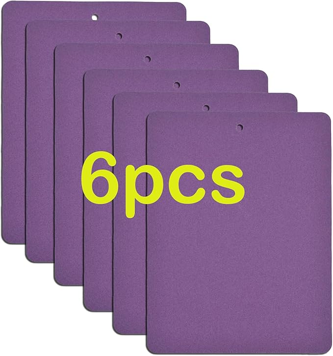 6 PCS Cat Nail File Scratcher,11.0x14.9''Nail File for Cats Scratch Liner,Cat Nail Scratching Strips with Hanging Hole Peel Stick Kitten Scratching Manicure Sandpaper for Litter Box(Purple)