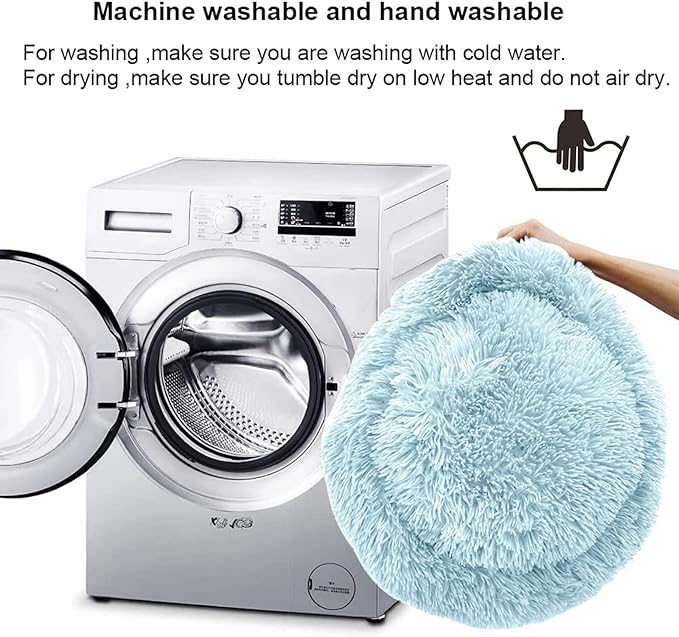 Nisrada Cat Beds for Indoor Cats,20 Inch Dog Bed for Small Melium Large Dogs, Washable-Round Pet Bed for Puppy and Kitten with Slip-Resistant Bottom