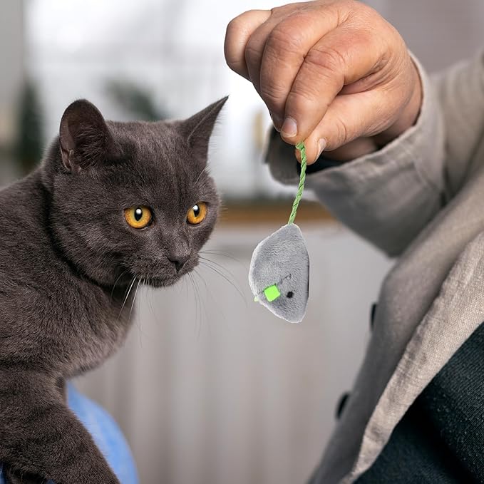 10 Pack Cat Mice Toys Catnip Toy Cats Mouse Plush Cat Toys Mouse Interactive Toy Catnip-Filled Mice Toys Biting Toys for Cats for Indoor Cats Realistic Design 10 Color