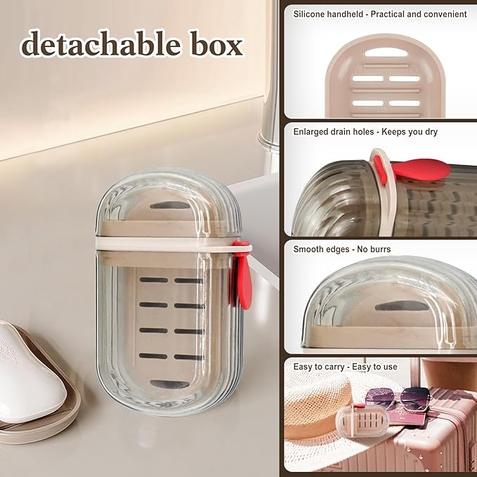 4 Pcs Travel Soap Bag, Waterproof Leakproof Quick Dry Bar Soap Travel Container, Soap Saver Pouch for Camping, Hiking, Hotel Essentials, Portable Soap Holder Travel Case, Soap Travel Bag