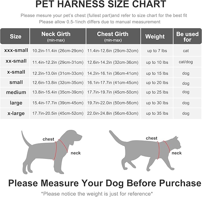 PetiFine Extra Small Step in Dog Harness and Leash Set, Cat Harness and Leash Escape Proof, All Weather Mesh Reflective, Step-in Air Vest Harnesses for Puppy(XXXS, Red)