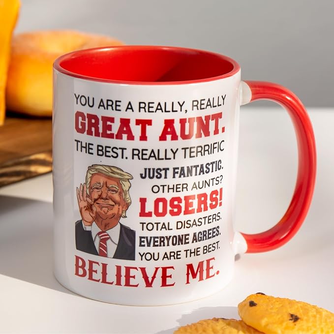 Aunt Gifts - BAE Mug from Niece Nephew - Great Auntie Gift for Mothers Day Birthday Christmas Anniversary - Aunt Ceramic Mug 11oz